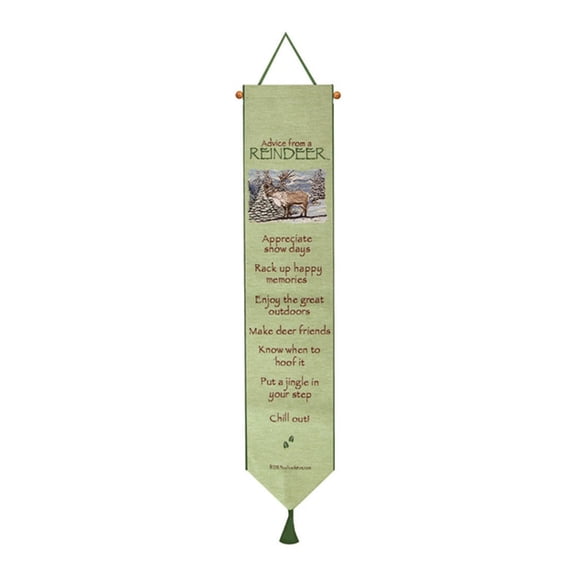 Advice From A Reindeer Bell Pull Wall Hanging With Multi Finish TBPARD