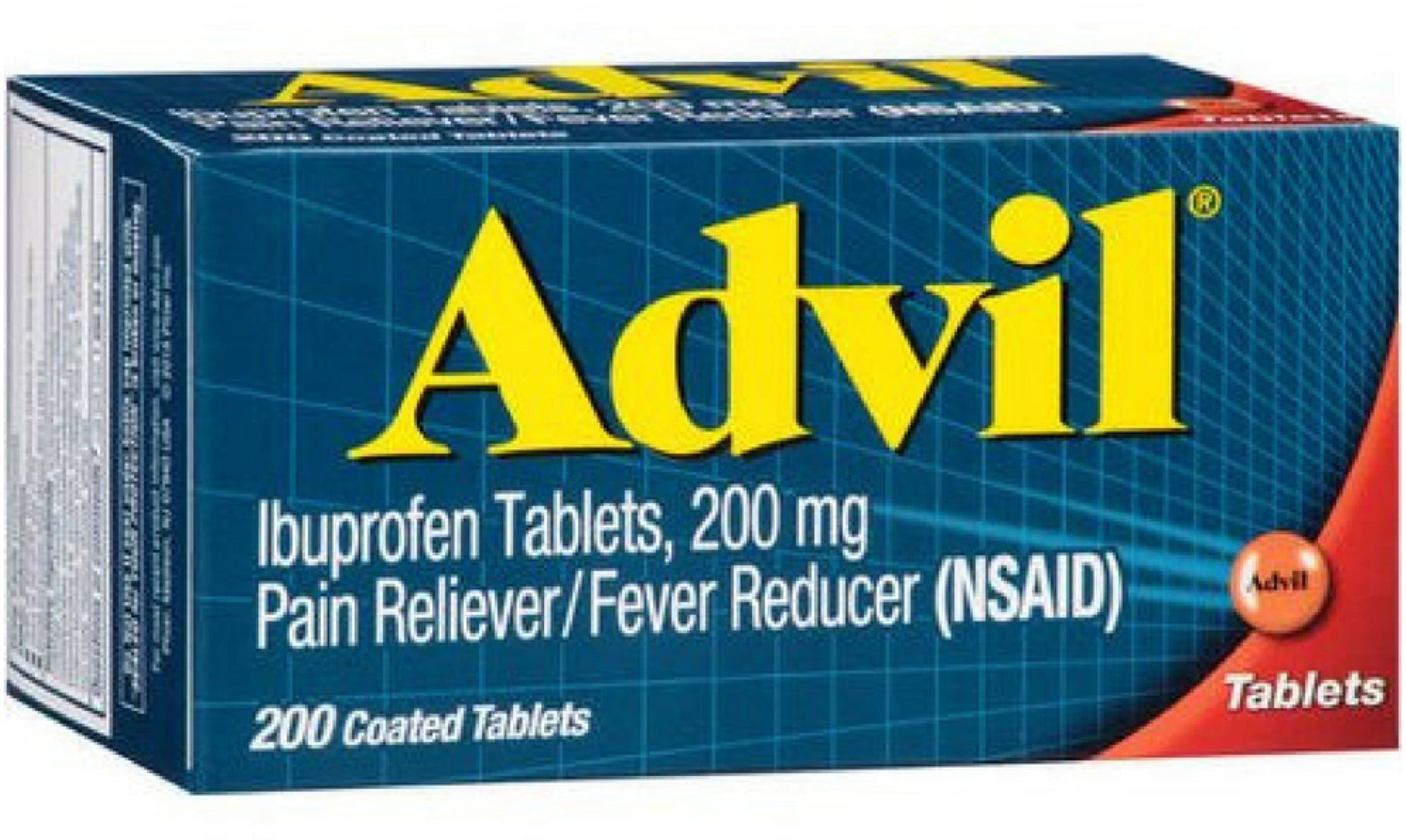 Advil 200 mg Coated Tablets 200 ea (Pack of 2)