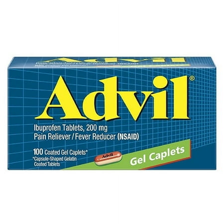 Advil Advanced Medicine for Pain, 200Mg Gel Caplets, 100 Ea, 6 Pack