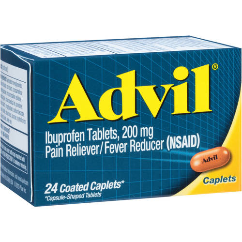 Advil Coated Caplets Pain Reliever and Fever Reducer, Ibuprofen 200Mg