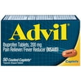 thumbnail image 1 of Advil Coated Caplets Pain Reliever and Fever Reducer, Ibuprofen 200Mg, 50 Count, Fast-Acting Formula for Headache Relief, Toothache Pain Relief and Arthritis Pain Relief, 1 of 9