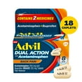 Advil Dual Action Back Pain Caplets Delivers 250Mg Ibuprofen and 500Mg