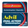 Advil Dual Action Coated Caplets with Acetaminophen, 250 Mg Ibuprofen