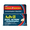 thumbnail image 1 of Advil Dual Action Coated Caplets With Acetaminophen, 250 Mg Ibuprofen and 500 Mg Acetaminophen Per Dose (2 Caplet Equivalent) for 8 Hour Pain Relief - 72 Count - 2 Pack, 1 of 3
