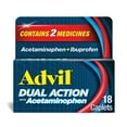 thumbnail interactive-video image 1 of Advil Dual Action Pain Relievers Coated Caplets, 125Mg Ibuprofen and 250Mg Acetaminophen, 18 Count, 1 of 18