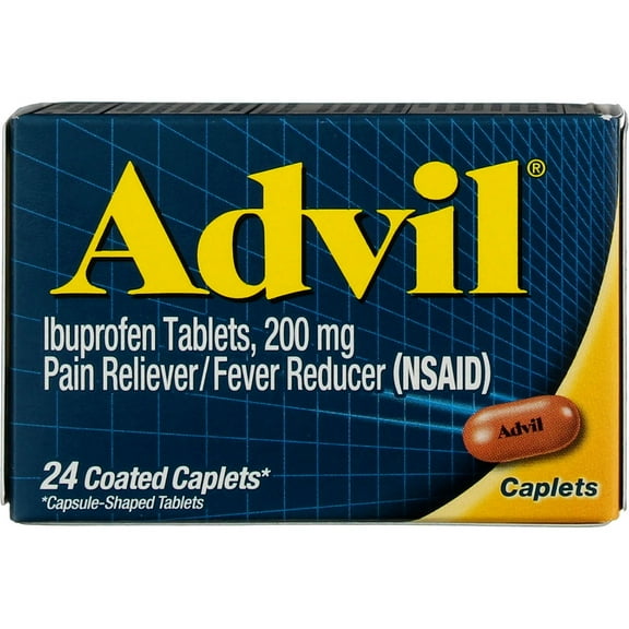 Advil Fast and Effective Pain Relief Caplets, 24 Count (1 Pack)