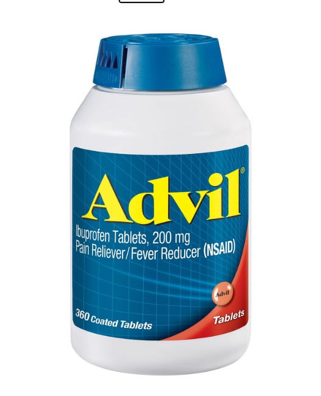 Advil Ibuprofen 200 Mg., Pain Reliever/Fever Reducer, 360 Tablets - image 1 of 6