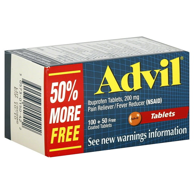 Advil Ibuprofen Pain Reliever & Fever Reducer Tablets, 150 Count