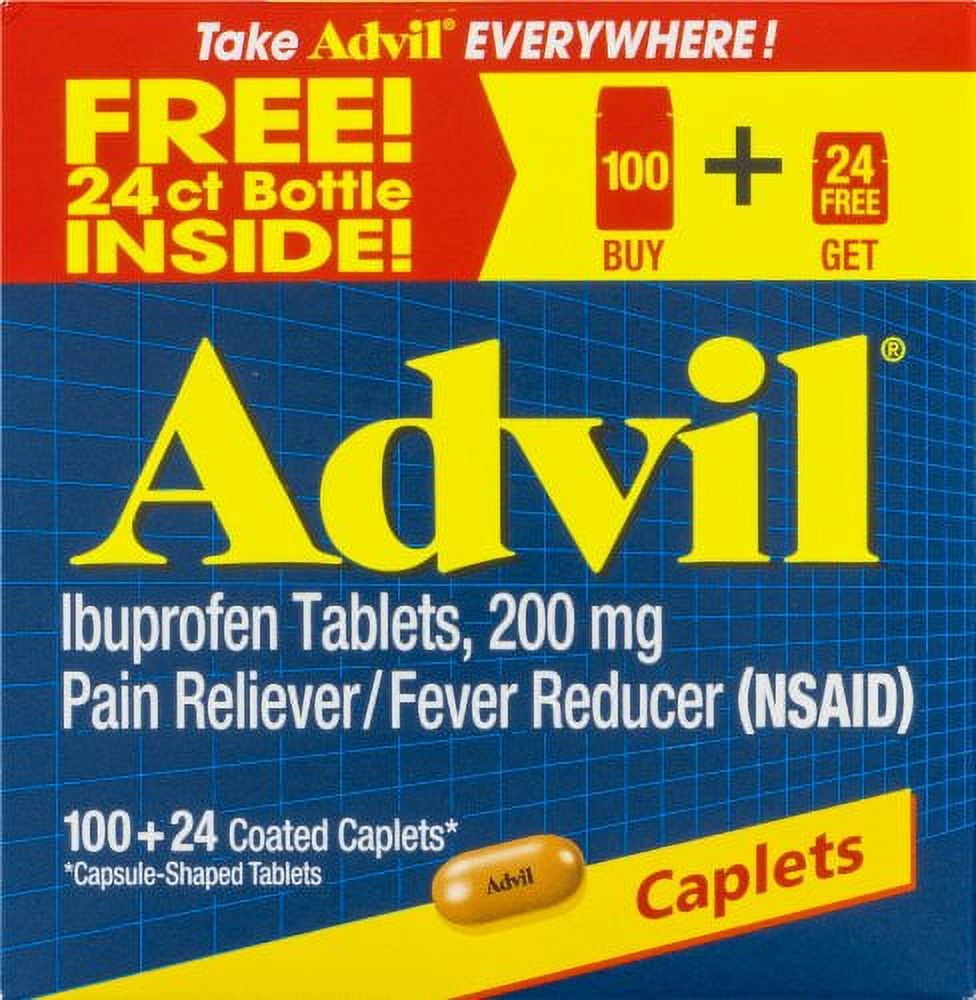Advil Ibuprofen Tablets, 124 Count