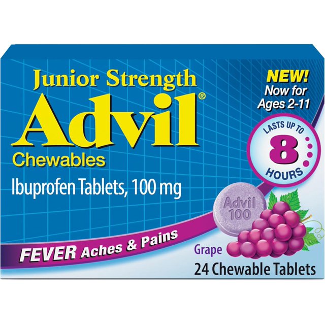 Advil Junior Strength Chewable Ibuprofen Pain Reliever and Fever
