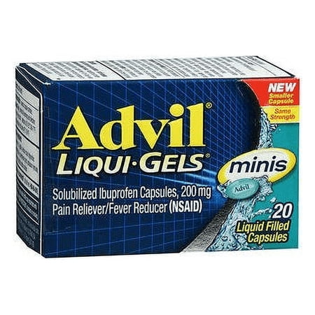 Advil Liqui-Gels Minis Pain Reliever 20 ea (Pack of 4)