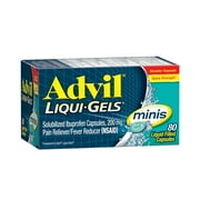 Advil Liqui-Gels Minis Pain Relievers and Fever Reducer Liquid Filled Capsules, 200 Mg Ibuprofen, 80 Count