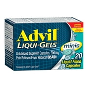 Advil Liqui-Gels Minis Pain Relievers for Headache Relief, Fever Reducer Liquid Filled Capsules, 200 mg Ibuprofen, 20 Count