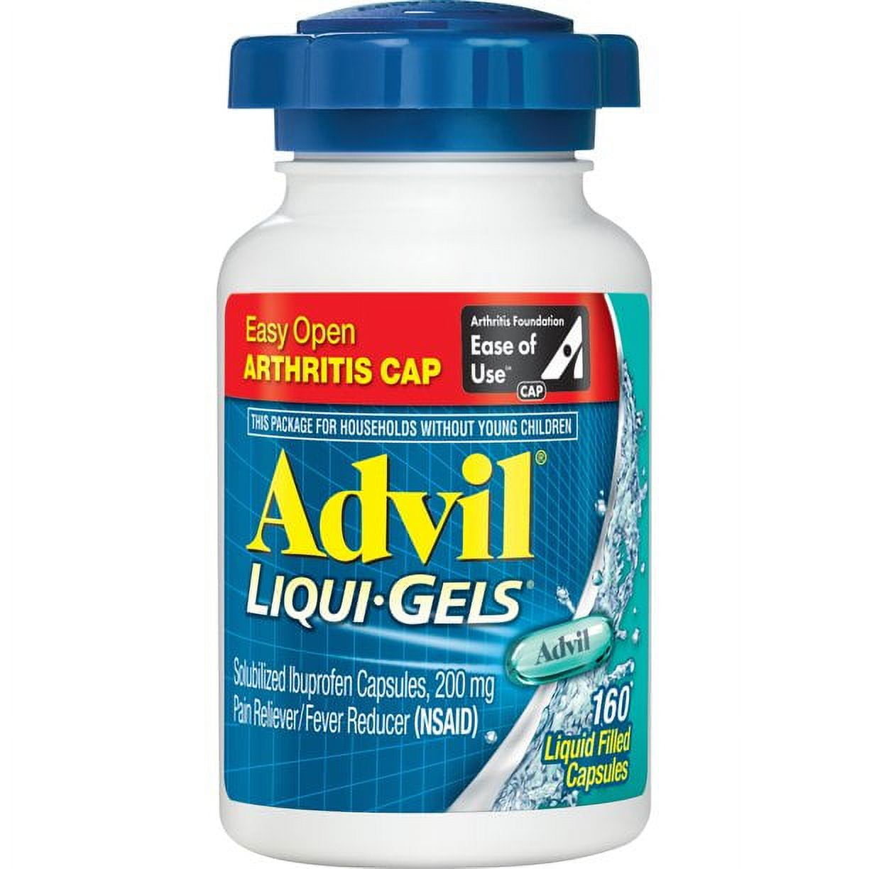 Advil Liqui-Gels Pain Reliever Fever Reducer 160 Count Liquid Filled Capsules