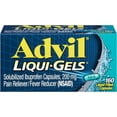 thumbnail image 1 of Advil Liqui-Gels Pain Reliever and Fever Reducer, Pain Medicine for Adults with Ibuprofen 200mg for Headache, Backache, Menstrual Pain and Joint Pain Relief - 160 Liquid Filled Cap, 1 of 5
