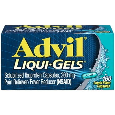Advil Liqui-Gels Pain Relievers and Fever Reducer Liquid Filled Capsules, 200 Mg Ibuprofen, 160 Count