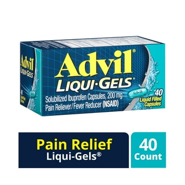 Advil Liqui-Gels Pain Relievers for Headache Relief, Fever Reducer Liquid Filled Capsules, 200 Mg Ibuprofen, 40 Count