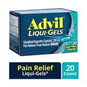 Advil Liqui-Gels Pain Relievers for Headache Relief, Fever Reducer Liquid Filled Capsules, 200 Mg Ibuprofen, 20 Count