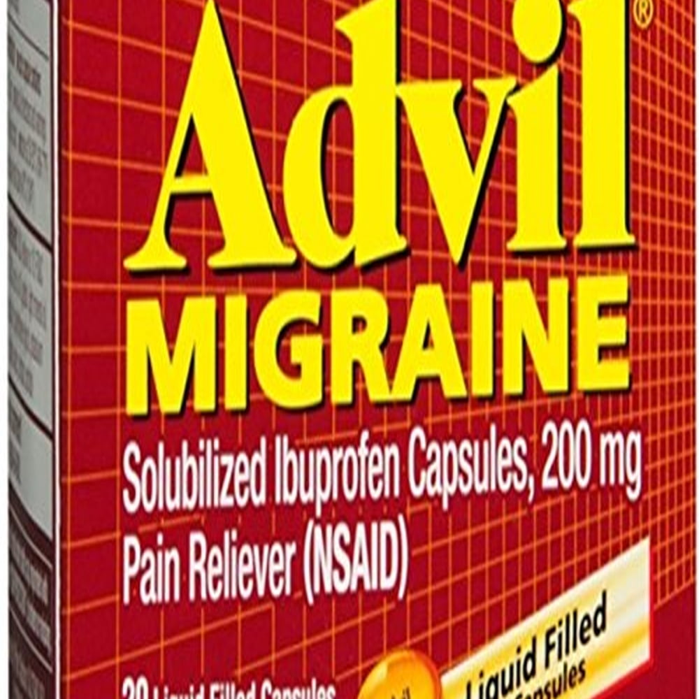 Advil Migraine Pain Relief Liquid Filled Caps (Pack of 10)