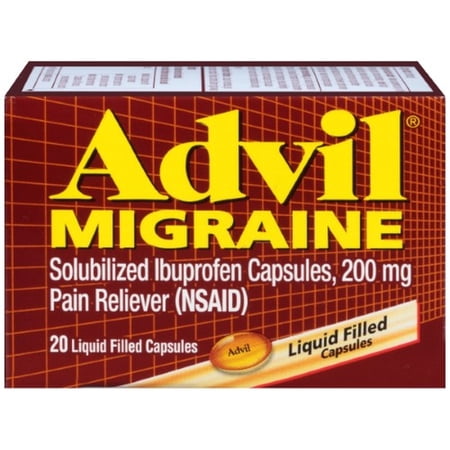 Advil Migraine Pain Relief Liquid Filled Caps (Pack of 24)
