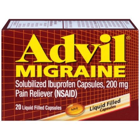 Advil Migraine Pain Relief Liquid Filled Caps (Pack of 48)