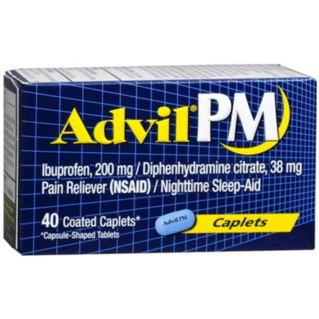 Advil PM 200 mg Coated Caplets 40 ea (Pack of 6)