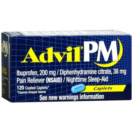 Advil PM Caplets 120 ea (Pack of 6)