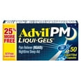 thumbnail image 1 of Advil PM Pain Reliever and Nighttime Sleep Aid Liquid Capsule, 50 Count, 1 of 11