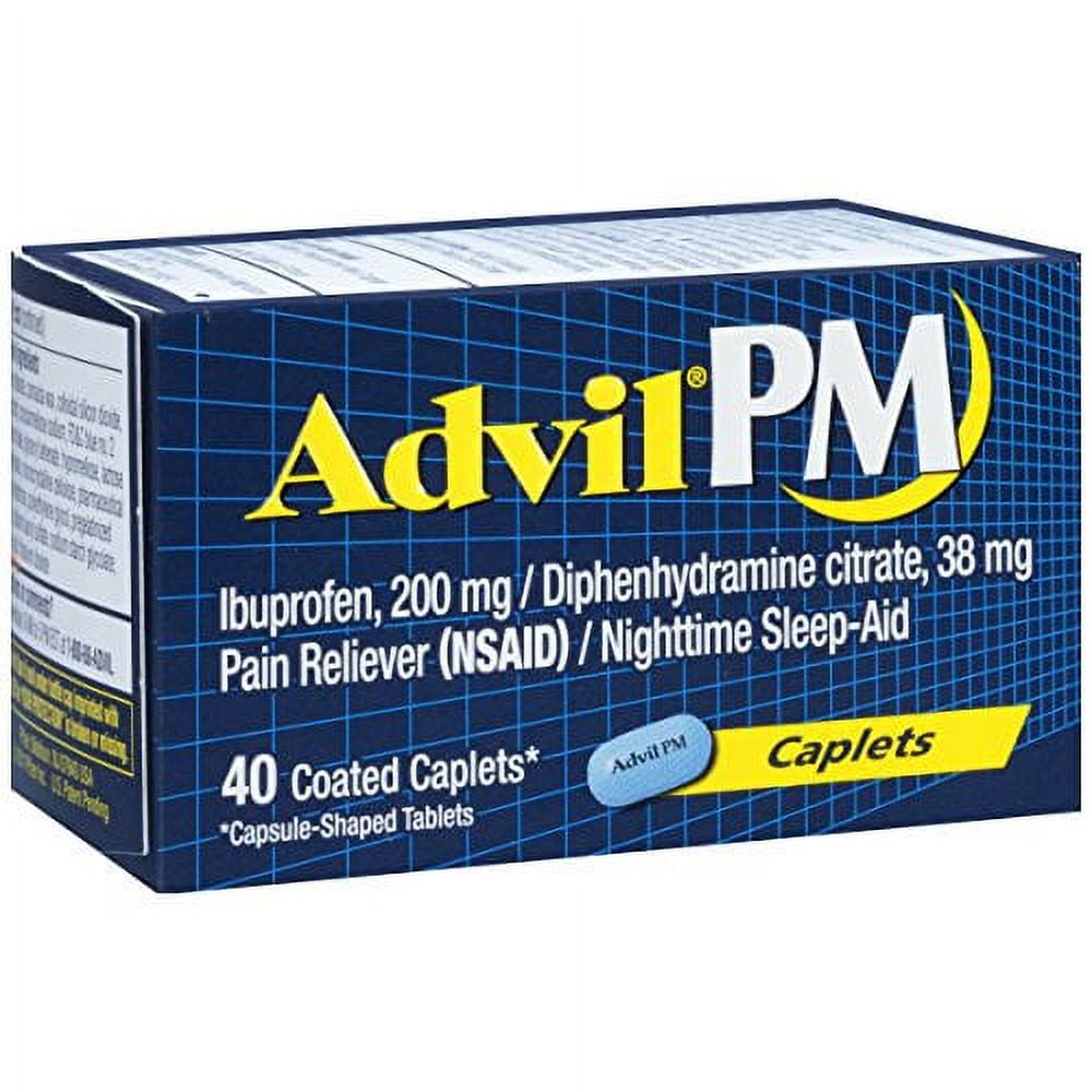 Advil PM Pain Reliever/Nighttime Sleep Aid Ibuprofen Safe Effective, 2