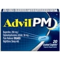 thumbnail interactive-video image 1 of Advil PM Sleep Aid Pain Relievers, Ibuprofen, Diphenhydramine, Coated Caplet, 20 Count, 1 of 16