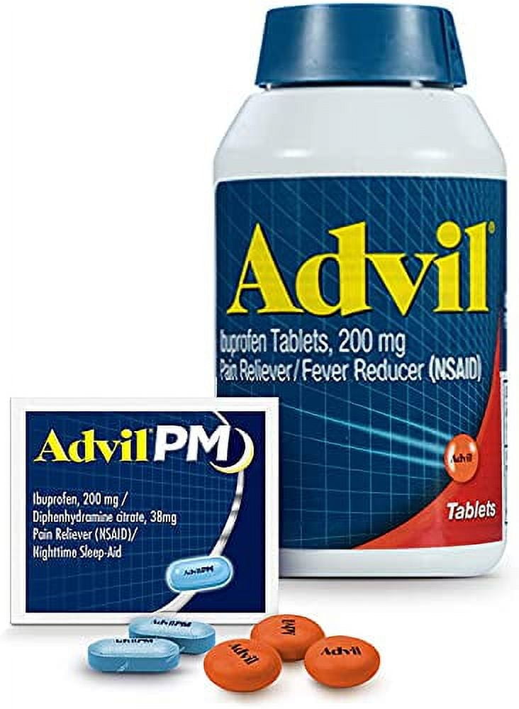 Advil Pain Reliever and Fever Reducer, Ibuprofen 200mg for Pain Relief