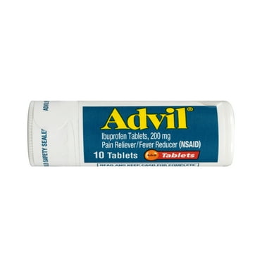 Advil Pain Reliever and Fever Reducer Coated Tablets, Ibuprofen 200 mg Pain Relief, 10 Count