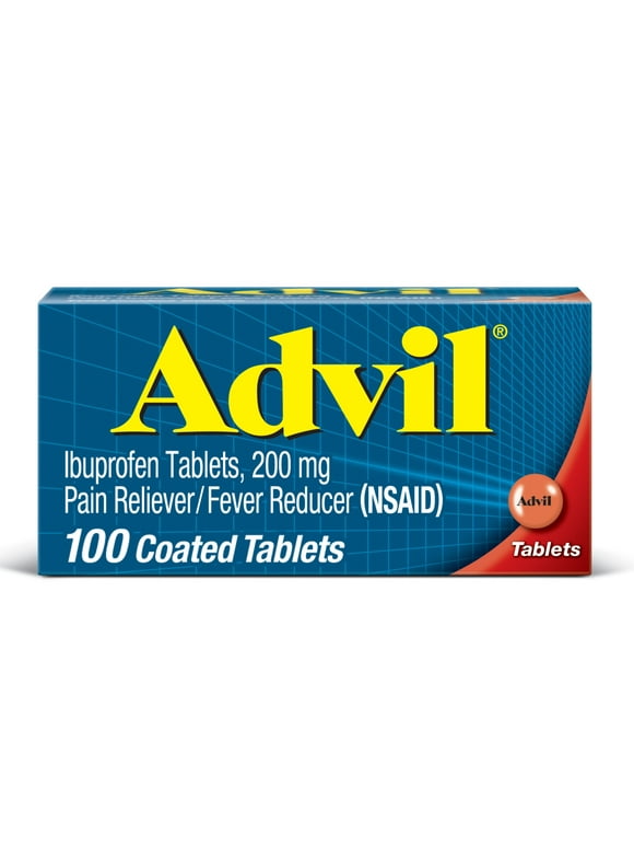 Advil Pain Relievers and Fever Reducer Coated Tablets, 200 Mg Ibuprofen, 100 Count