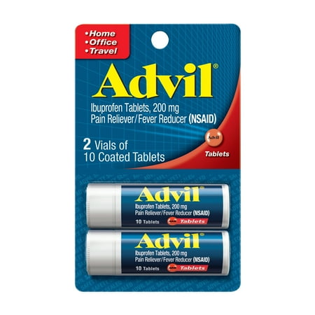 Advil Pain Reliever and Fever Reducer Coated Tablets, 200 Mg Ibuprofen, 20 Count