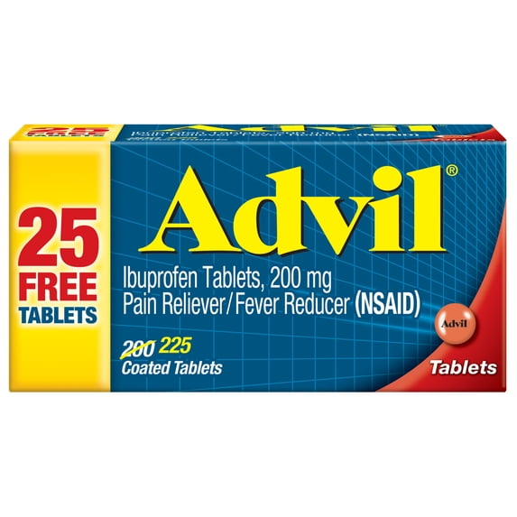 Advil Pain Relievers and Fever Reducer Coated Tablets, 200 Mg Ibuprofen, 225 Count