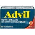 thumbnail image 1 of Advil Pain Relievers and Fever Reducer Coated Tablets, 200 Mg Ibuprofen, 50 Count, 1 of 16