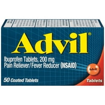 Advil Pain Relievers and Fever Reducer Coated Tablets, 200 Mg Ibuprofen, 50 Count