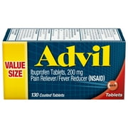 Advil Pain Relievers and Fever Reducer Coated Tablets, 200Mg Ibuprofen, 130 Count