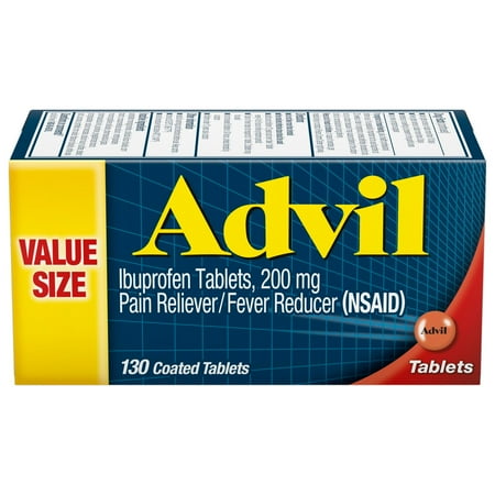 Advil Pain and Headache Reliever Ibuprofen, 200 Mg Coated Tablets, 130 Count