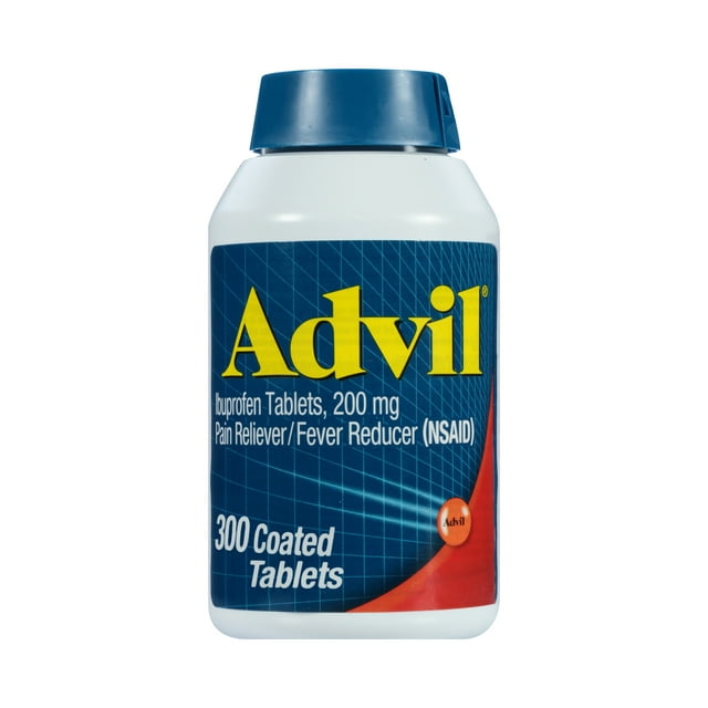 Advil Pain Relievers and Fever Reducer Coated Tablets, 200Mg Ibuprofen, 300 Count
