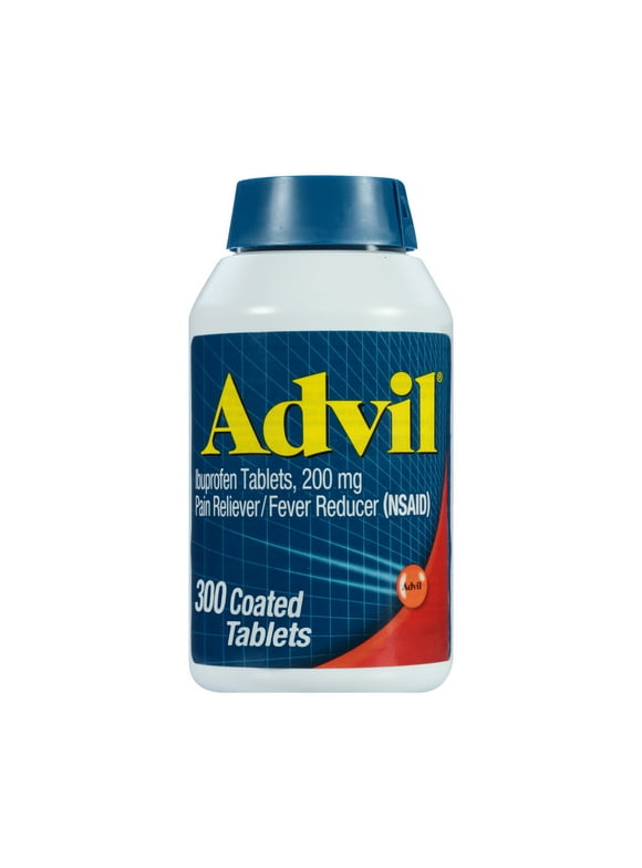 Advil Pain Relievers and Fever Reducer Coated Tablets, 200Mg Ibuprofen, 300 Count