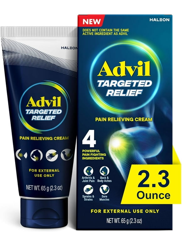 Advil Targeted Relief Pain Relieving Cream, Up to 8 Hours of Powerful Relief of Joint Pain, Lower Back Pain and Muscle Pain - 2.3 oz