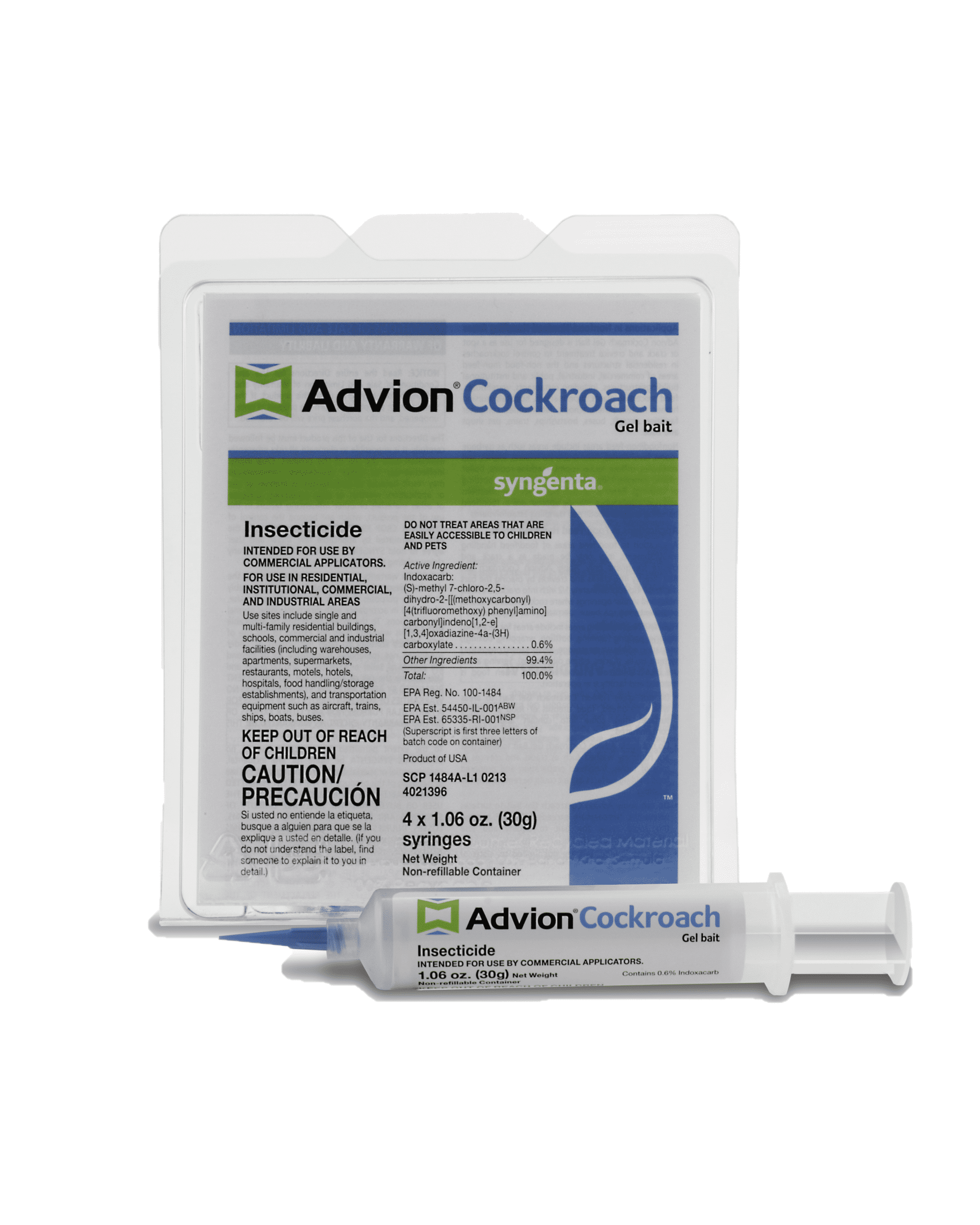 Advion Cockroach Gel Bait -1 Case (5 Packs of 4 x 30g Tubes) for Indoor/Outdoor Use by Syngenta, Yellow