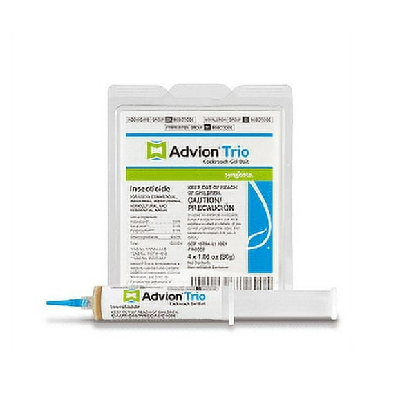 Advion Trio Cockroach Gel Bait - Combination Insecticide & IGR - 5 Packs (20 x 30g Tubes) by Syngenta