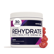 AdvoCare Rehydrate - Electrolyte Drink Mix - Includes Magnesium, Sodium, Potassium & Calcium - Antioxidant & Amino Acid Fortified - Supports Hydration & Recovery - Grape, 30 serving