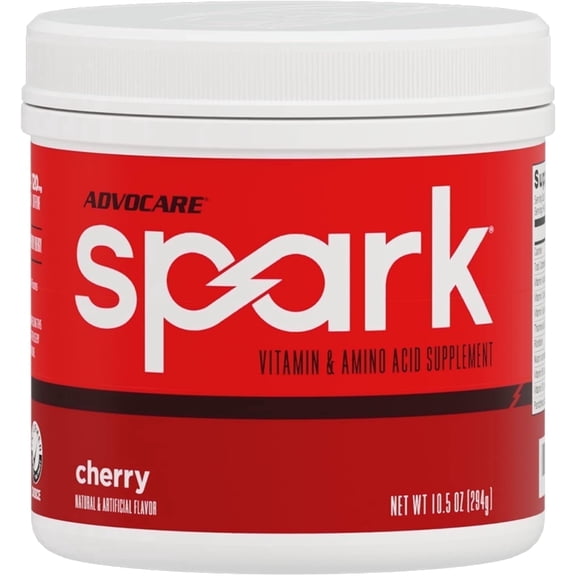AdvoCare Spark Energy Drink Mix Vitamin & Amino Acid Powder Supplement, Cherry Flavor, 10.5 oz
