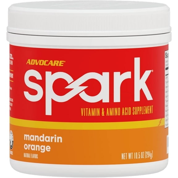 AdvoCare Spark Energy Drink Mix – Vitamin & Amino Acid Powder Supplement, Mandarin Orange Flavor, 10.5 oz