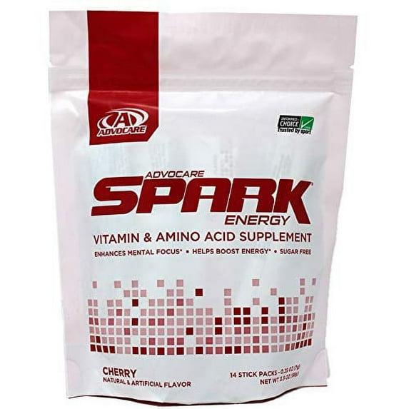 Advocare Spark Energy Drink 14 single serve pouches - Cherry