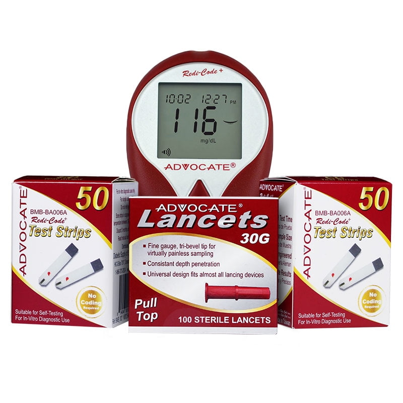 Advocate Redi Code Plus Meter with Redi Code 100 Test Strips Plus