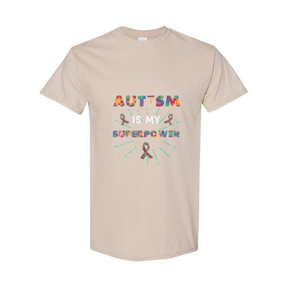 Advocate With Pride My Autism Is My Superpower Graphic Unisex T-Shirt, for men & women, up to size 5XL